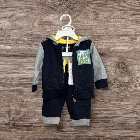 GUESS 2 PC Active Set , Active Hoodie and pants NWT 0-3 Months - Picture 1 of 6